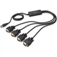 Digitus 4xrs232 Usb-a To Vga Adapter Noir
