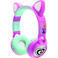 Barbie Bluetooth With Barbie Lights To Listen To Music Without Cable 20.4x17.5x8.3 Cm Headphones Rose