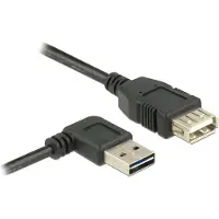 DeLOCK 3 m, USB 2.0-A - USB 2.0-A, 3 m, USB A, USB A, USB 2.0, mâle/femelle, noir