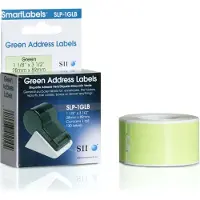 Seiko Instruments - Vert - 12 unités 130) étiquettes - pour Smart Label Printer 100, 120, 200, 220, 620, 650SE, EZ30, Pro