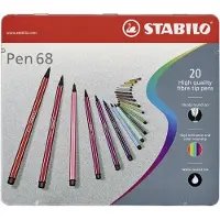 Stabilo Set de 20 feutres Pen 68 en bocete de métal