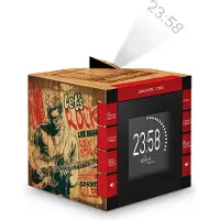 BigBen Interactive Radio Réveil cube projecteur décor ROCK WOOD