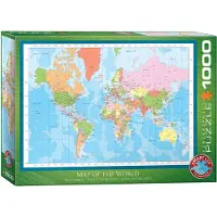 Sonstige Verlage Puzzle Carte du monde - 1000 pièces