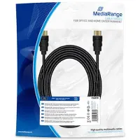 MediaRange Connecteur HDMI High Speed Ethernet. 10Gibt/s (5 m), Câble vidéo, Noir