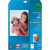Sigel Ultra IP675 - Papier photo ultra brillant à séchage instantané - A4 (210 x 297 mm) - 190 g/m² - 20 feuille(s)