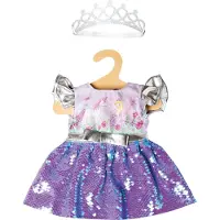 Heless Robe de poupée fée et licorne avec paillettes et couronne
