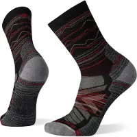 Smartwool Chaussettes Smartwool Unisexe Hike Light Cushion Mountain Range Pattern Crew Socks Black-XL