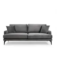 Hannah Home Siège trois places Artie | 205 x 90 x 88 cm | Gris foncé