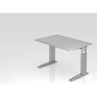 Hjh OFFICE PRO US12 höhenverstellbarer Schreibtisch grau rechteckig