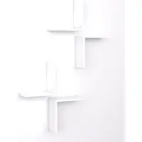 Emob Etagère murale blanche stylisée | Woody Fashion | 18mm d'épaisseur