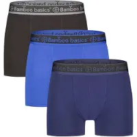 Bamboo Basics Boxers Bamboo Basics Men Liam Black Blue Navy (Lot de 3)-M