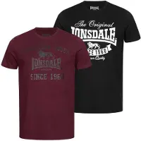 Lonsdale T-Shirt 'Torbay' olive / bordeaux / noir / blanc