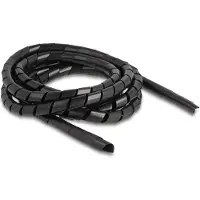 DeLOCK Spiralslang, flexible, 2 m x 12 mm, noir. -