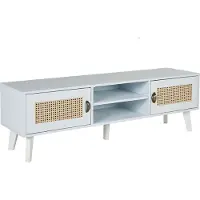 Beliani Meuble Tv Blanc Cassé Parton