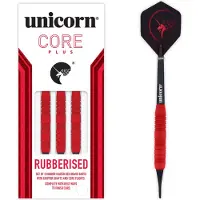Unicorn Core Plus Rubberised Red Brass fléchettes souples 1 jeu (16 g)