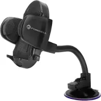 Forcell Support Voiture Téléphone Pare Brise Tableau de Bord Bras Souple Noir