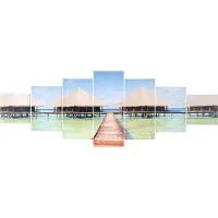 MCW Tableau sur toile H375 XL Paon (7 pcs.)