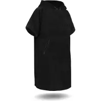 Normani Peignoir court ' Surfer Poncho ' noir