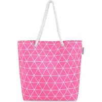 Normani Sac de plage rose / blanc
