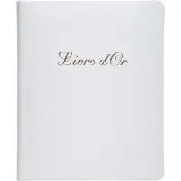 Exacompta Livre d'or Cuir Alpille 27x22cm avec titre - Blanc - 140p