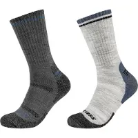 SKECHERS 2PPK Men Trail Wool Socks SK41104-9300, chaussettes, hommes, grises