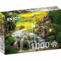 Enjoy Puzzle Puzzle 1000 pièces Enjoy – Une cabane en bois au bord du ruisseau magique