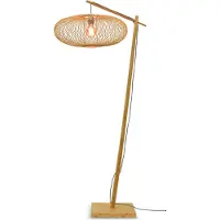 Good&Mojo - Lampadaire Cango - Bambou - 80x60x176cm pour salon, chambre à coucher