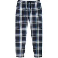 Schiesser Pantalon de pyjama 'Mix+Relax' bleu foncé / blanc