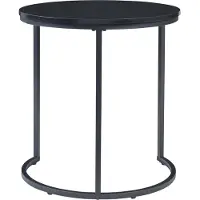 En.casa Table d'ensemble 'Ulricehamn' 3 pièces de différentes tailles Structure métallique noire