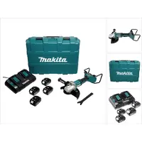 Makita DGA 900 PT4KX2 Meuleuse d'angle sans fil 36V ( 2x18V ) 230mm Brushless + 4x Batteries 5,0Ah + Chargeur double + Écrou de serrage rapide ''Ezynut'' + Coffret