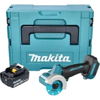 Makita DMC 300 M1J Meuleuse d'angle sans fil 18 V 76 mm Brushless + 1x batterie 4,0 Ah + Makpac - sans chargeur