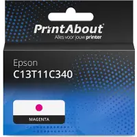 PrintAbout Cartouche compatible pour Epson C13T11C340 - Magenta