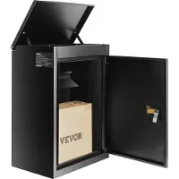 Vevor Boîte à Colis 39x27x52,2 cm Boîte aux Lettres en Acier Galvanisé Verrouillable Code Autoportante Montage Mural Déflecteur Antivol Amovible Étanche IPX3 Dépôt Colis pour Maison Extérieur Porche