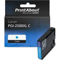 PrintAbout Cartouche compatible pour Canon PGI-2500XL C - Cyan - Grande capacité