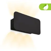 Briloner Meluna Applique murale sans alimentation électrique, tactile, batterie et source lumineuse interchangeables, à intensité variable, Up-& Down light, noir, 17 x 9 x 4,3 cm