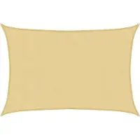 vidaXL Voile d'ombrage sable 5x3,5 m 100 % polyester oxford