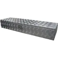 Novio Coffre de rangement en aluminium pour remorque Toolbox Aluminium 1200 x 380 x 190