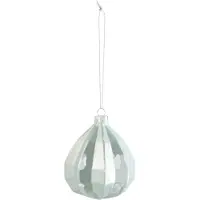 J-Line Boule de noel gouttes verre vert antique