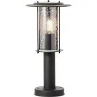 Brilliant Lampes d'extérieur noires DETROIT | éclairage de chemin à 40cm de hauteur | 1x E27 douille max. 20W | IP44 | métal/plastique