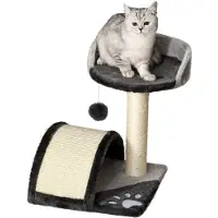 PawHut arbre à griffes avec balles de jeu arbre à griffes pour chat griffoir corde sisal D30-033-1