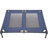 PawHut Lit de sommeil pour chiens et chats bleu 92 x 76 x 18 cm