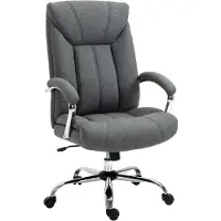 Vinsetto Bureaustoel hoogte verstelbaar grijs 65 cm x 78 cm x 120 cm