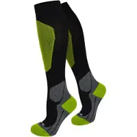 Normani Chaussettes de sport gris / vert / noir