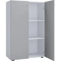 VCM XL bois Grande armoire à chaussures Étagère à chaussures Grande botte Meuble d'entrée Lona 3 compartiments