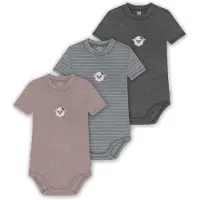 Normani Barboteuse / body 'Tihoi' anthracite / gris clair / rose / blanc