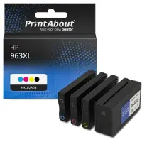 PrintAbout Cartouche compatible pour HP 963XL (6ZC70AE) - 4 couleurs - Grande capacité - Multipack