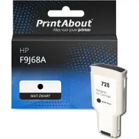PrintAbout Cartouche compatible pour HP F9J68A (728) - Noir mat - Très grande capacité