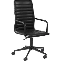 Molecule Winslow chaise de bureau Cuir synthétique noire.