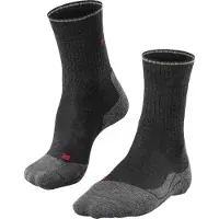 Falke - Chaussettes de randonnée - TK2 Explore Wool Silk W Anthracite Melange pour Femme en Laine - Taille 39-40 - Noir
