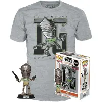 Funko POP! Pop! Star Wars IG-11 z Dzieckiem - Ekskluzywna Figurki M, Set POP & Tee